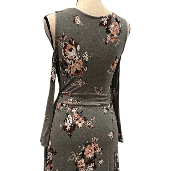 Torrid Grey Floral Jersey Skater Dress - Picture 8 of 11